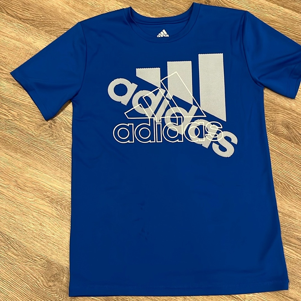Boys Adidas Climacool shirt blue M 10/12